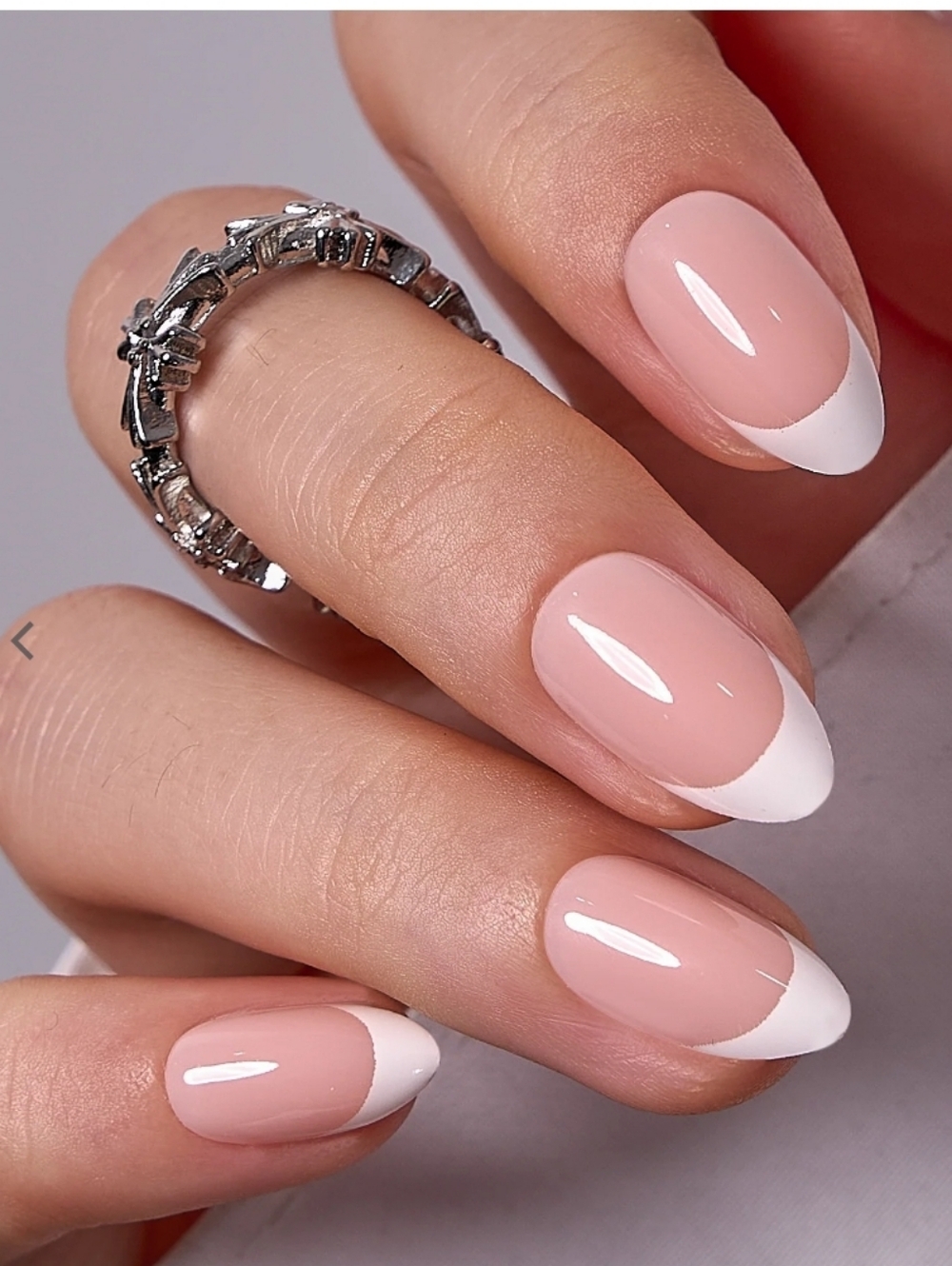 CurvLife Nude French Tip Gel Press-On Nails